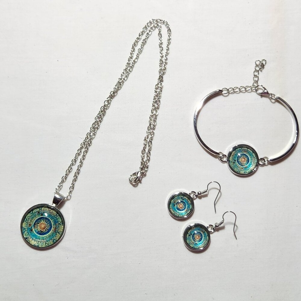 THREE FOR $20 Celestial set of necklace bracelet earrings beautiful costume NWOT